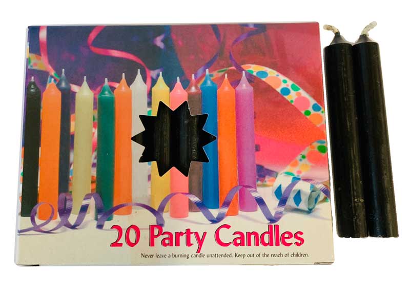 Black Chime Candle 20pk - Click Image to Close